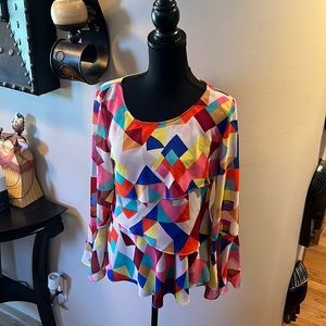W M Multi-color Pull over Blouse NWT